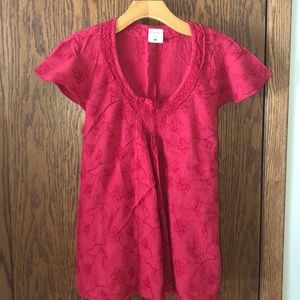 Motherhood Maternity Scoop Neck gauzy Top - Large